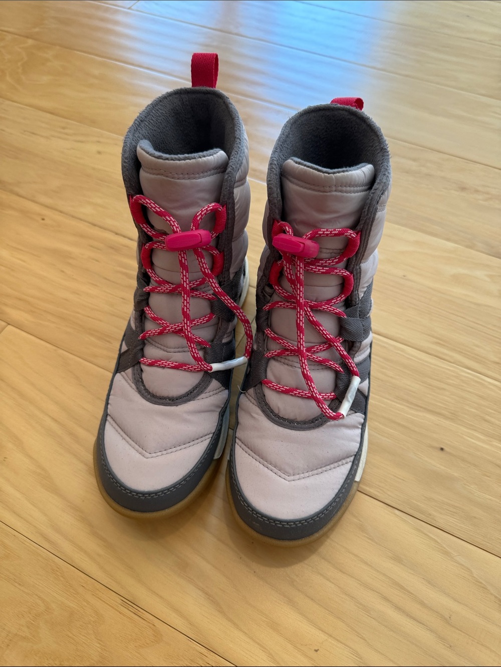 Kids Sorel Grey and Pink Winter Boots